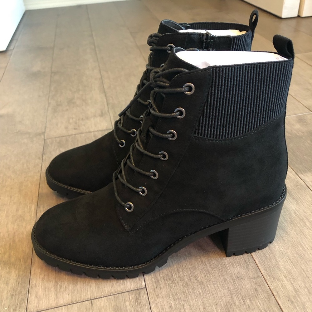 Market & spruce stitch fix Halyn block heel lace-up ankle bootie